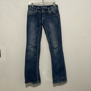 Rock & Roll Womens Blue Low Rise Jeans 27 X 34